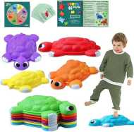 JOYIN Turtle Balance Stepping Stones, 6 Pcs Kids Turtle Jumping Stones Steps Stones Up to 265 Ibs, Toddler Obstacle Course Coordination Game Toys for Ages 3 Years and UP Indoor or Outdoor Play
