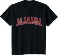 Alabama AL Vintage Sports Design Gifts Men Women Boy Girl T-Shirt