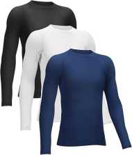 TELALEO 4, 3, 2, 5/1 Pack Boys' Girls' Compression Shirts Youth Long Sleeve Undershirt Sports Moisture Wicking Baselayer