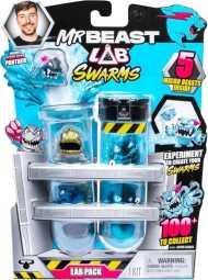 Swarms Lab Pack, Experiment by Adding Water, Shaking Test Tube & Revealing 5 PK of 1" MrBeast Collectible Characters, 100+ to Collect, Look Out for The Limited Edition Hyperchrome Panther