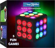 PlayRoute Brain & Memory Cube Toy | 5 Electronic Handheld Games for Kids | Gift Idea for Kids & Teens Boys & Girls Ages 6 7 8 9 10-12 Years Old & Up | Sensory Fidget Toy for Boys & Girls
