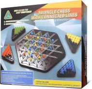 Chain Triangle Chess Game, Triggle Board Game, Triggle Rubber Band Peg Game for 2 to 4 Players