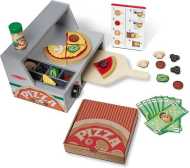 Melissa & Doug Top & Bake Wooden Pizza Counter Play Set (41 Pcs) - FSC Certified