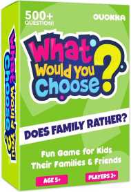 QUOKKA Board Games for Kids 8-12 Year Olds - Family Card Game for Kids Ages 6-8 - What Would You Choose | Do Family Rather? | Pick Your Answer | Get to Know Your Family